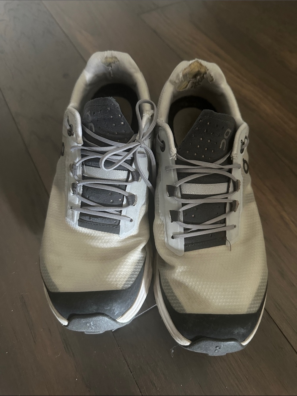 On Running Women’s White and Gray Athletic Running Shoes
